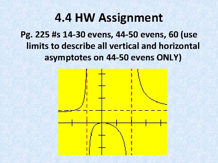 4. 4 HW Assignment Pg. 225 #s 14 -30 evens, 44 -50 evens, 60