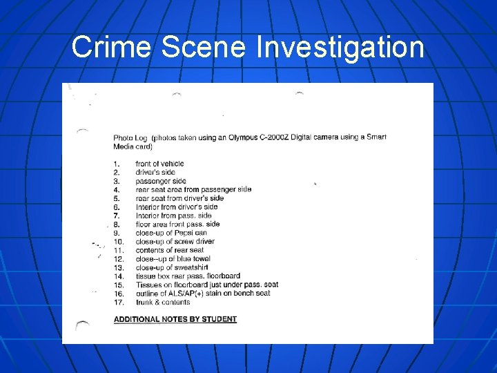 Crime Scene Investigation 