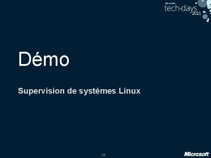 Démo Supervision de systèmes Linux 13 