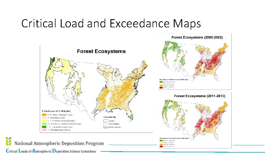 Critical Load and Exceedance Maps 