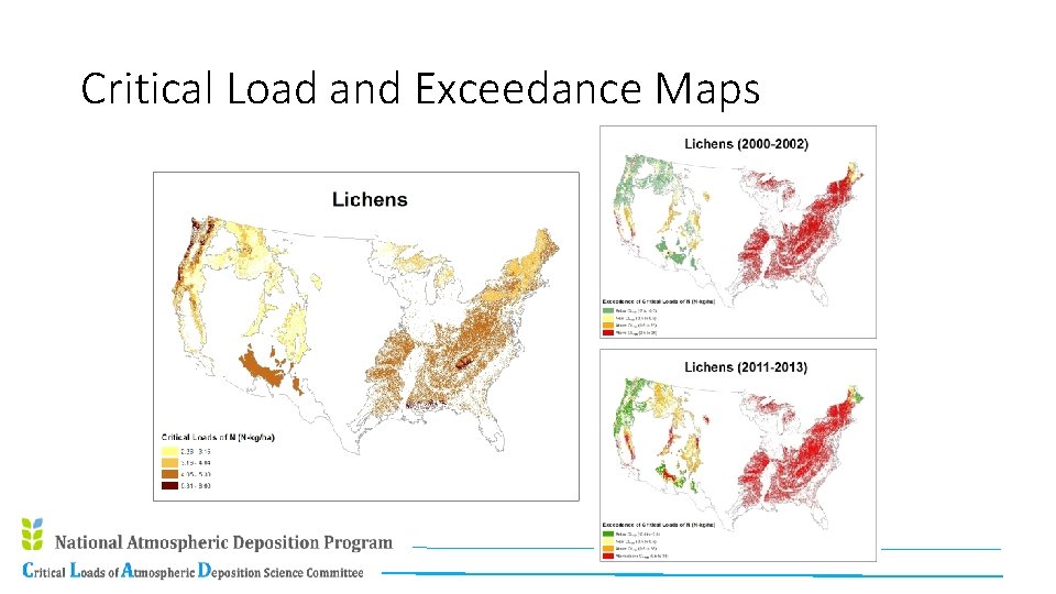 Critical Load and Exceedance Maps 