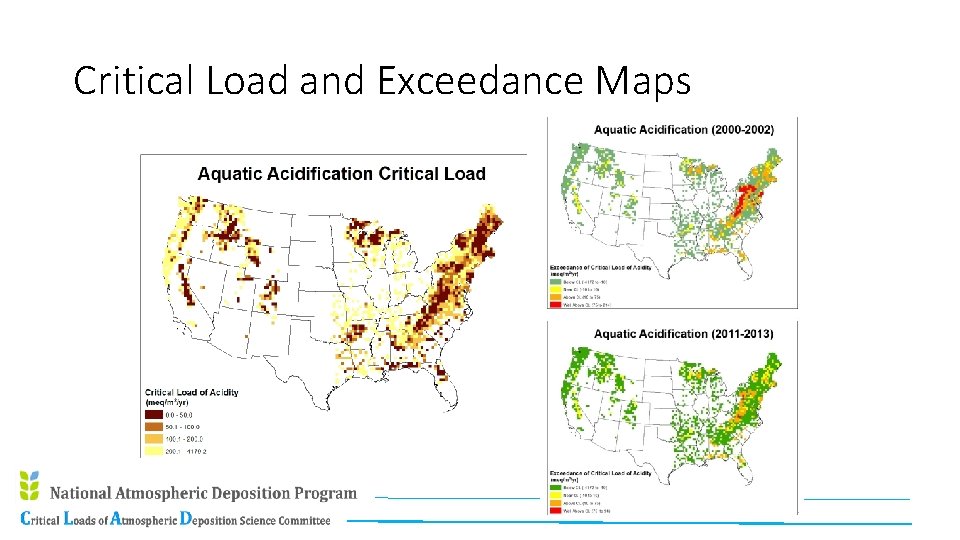 Critical Load and Exceedance Maps 