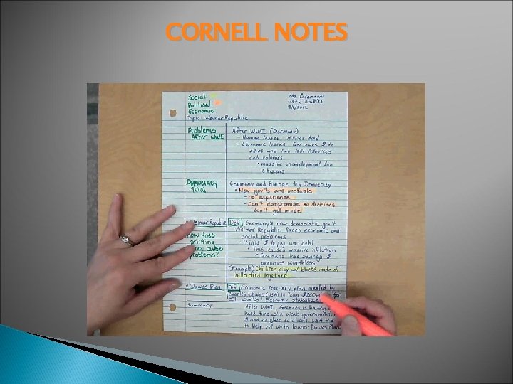 CORNELL NOTES 