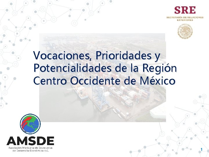 Vocaciones, Prioridades y Potencialidades de la Región Centro Occidente de México 1 