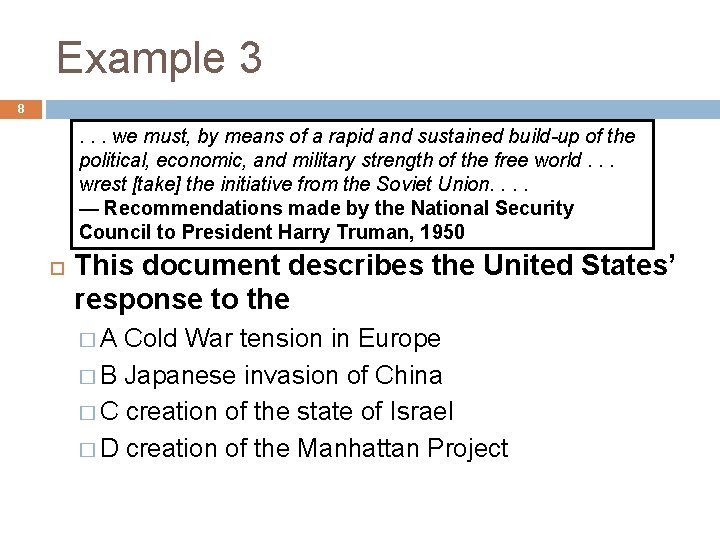 Example 3 8 . . . we must, by means of a rapid and