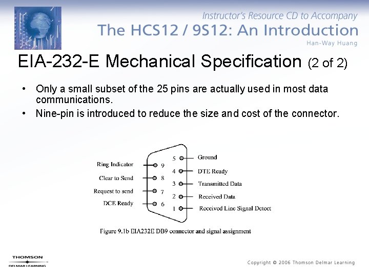 EIA-232 -E Mechanical Specification (2 of 2) • Only a small subset of the