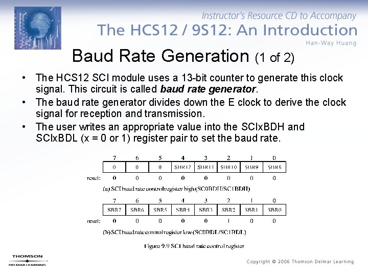 Baud Rate Generation (1 of 2) • The HCS 12 SCI module uses a