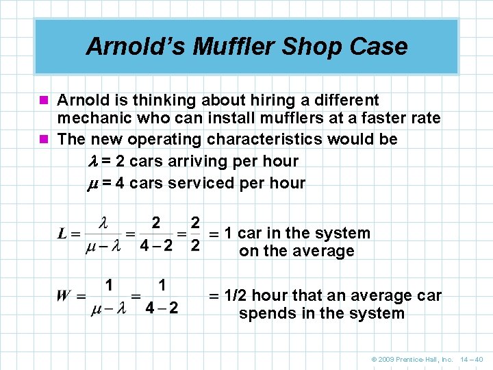 Arnold’s Muffler Shop Case n Arnold is thinking about hiring a different mechanic who Arnold’s Muffler Shop Case n Arnold is thinking about hiring a different mechanic who