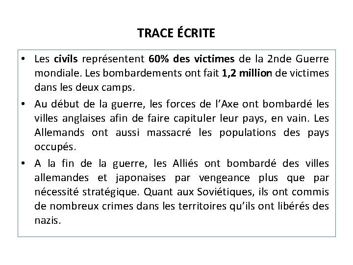 Chapitre 3 LA SECONDE GUERRE MONDIALE 1939 1945