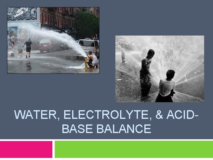 WATER, ELECTROLYTE, & ACIDBASE BALANCE 