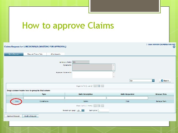 How to approve Claims 