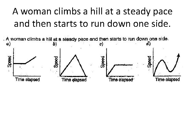 A woman climbs a hill at a steady pace and then starts to run