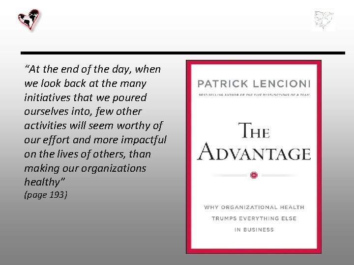 “At the end of the day, when we look back at the many initiatives