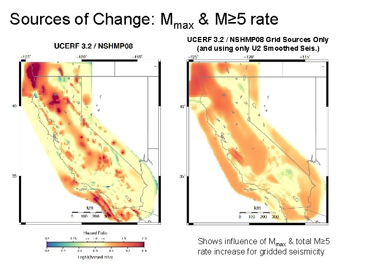 Sources of Change: Mmax & M≥ 5 rate UCERF 3. 2 / NSHMP 08