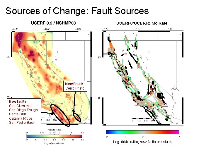 Sources of Change: Fault Sources UCERF 3/UCERF 2 Mo Rate New Fault: Cerro Prieto