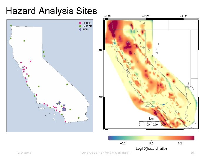 Hazard Analysis Sites 2/21/2013 USGS NSHMP CA Workshop II 35 