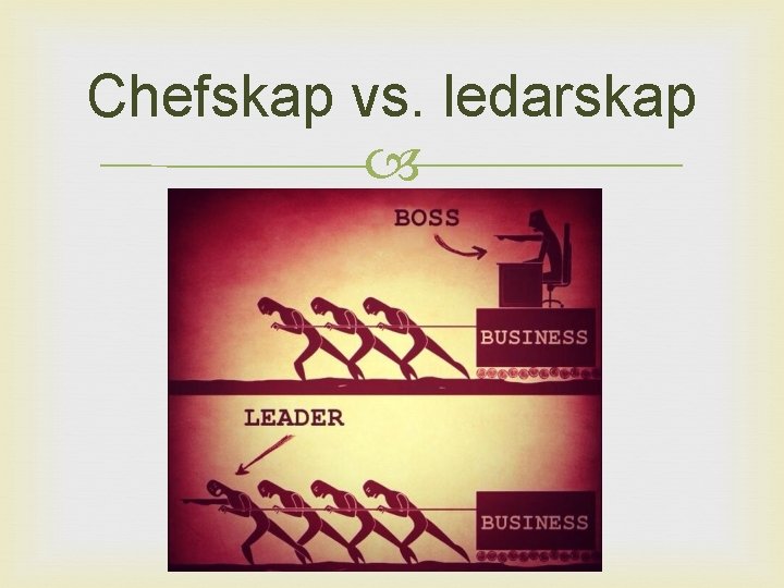 Chefskap vs. ledarskap 
