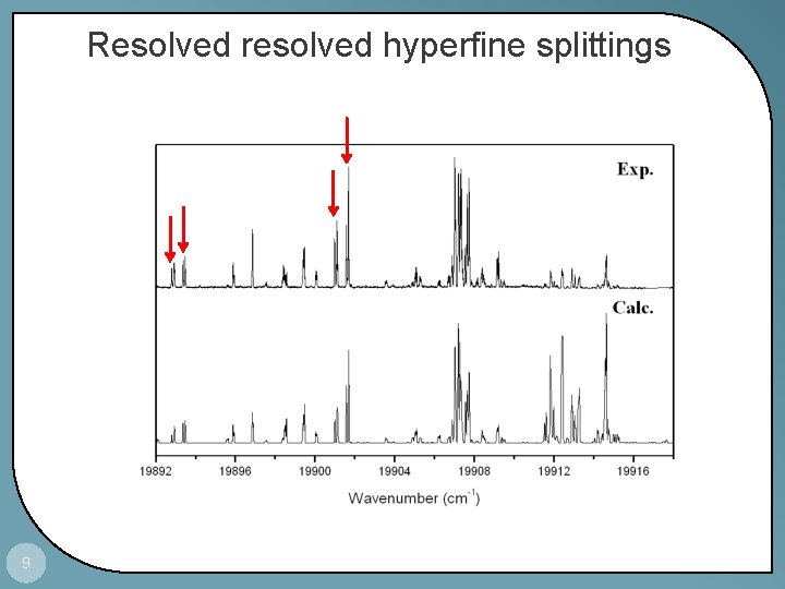 Resolved resolved hyperfine splittings 9 