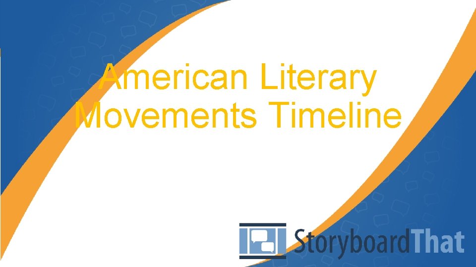 American Literary Movements Timeline 