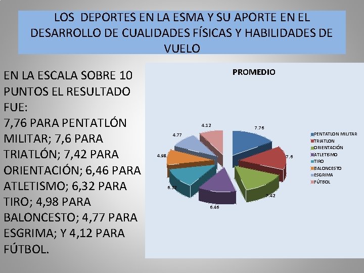 LOS DEPORTES EN LA ESMA Y SU APORTE EN EL DESARROLLO DE CUALIDADES FÍSICAS