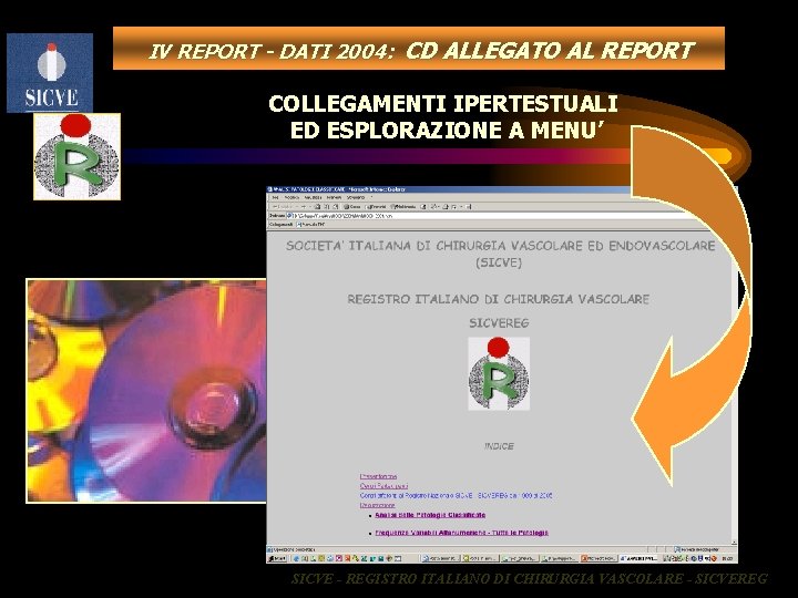 IV REPORT - DATI 2004: CD ALLEGATO AL REPORT COLLEGAMENTI IPERTESTUALI ED ESPLORAZIONE A