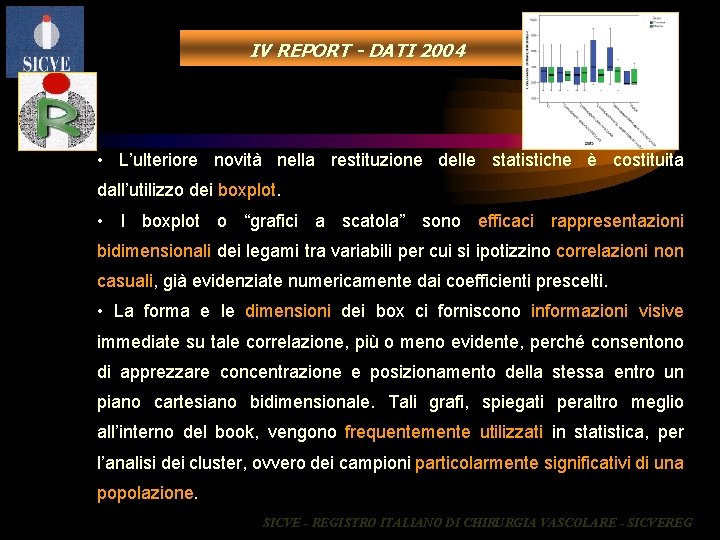 IV REPORT - DATI 2004 • L’ulteriore novità nella restituzione delle statistiche è costituita