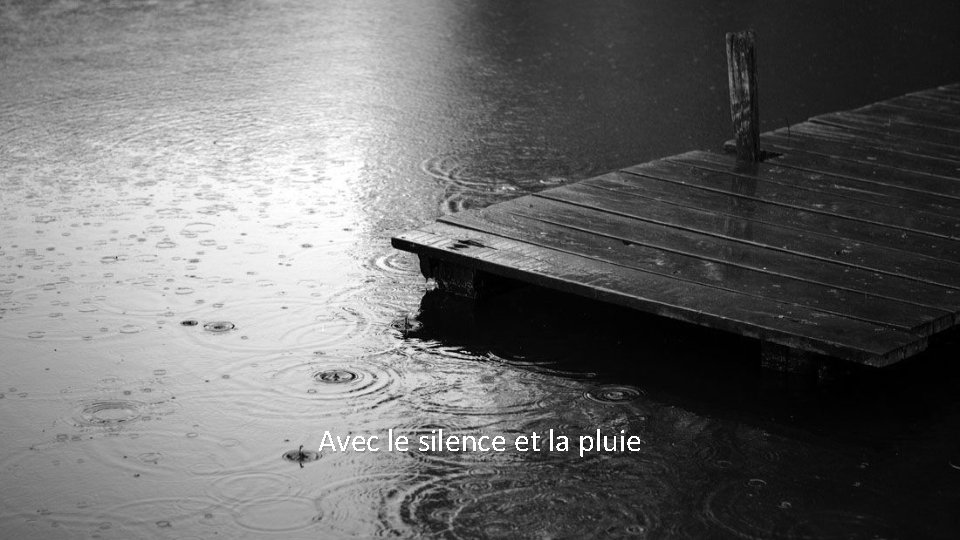 Avec le silence et la pluie 