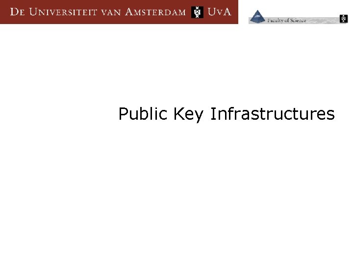 Public Key Infrastructures 