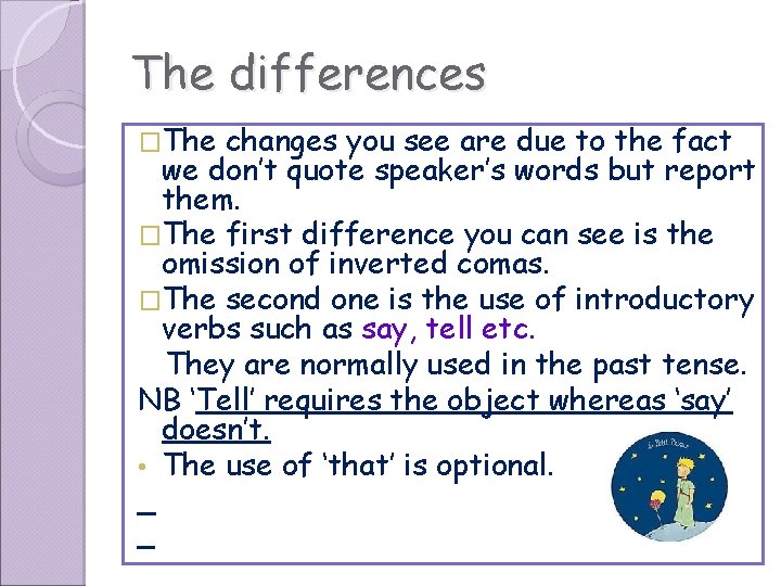 The differences �The changes you see are due to the fact we don’t quote