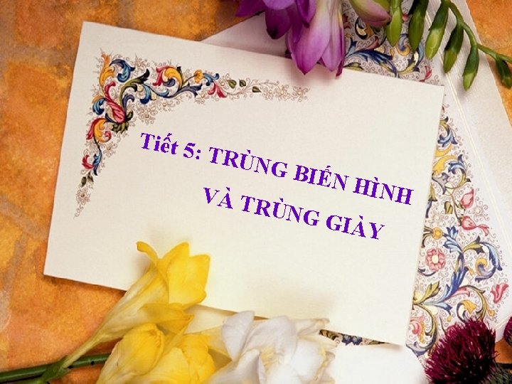 Tiết 5 : TRÙ NG B IẾN H ÌNH VÀ TR ÙNG GIÀY 