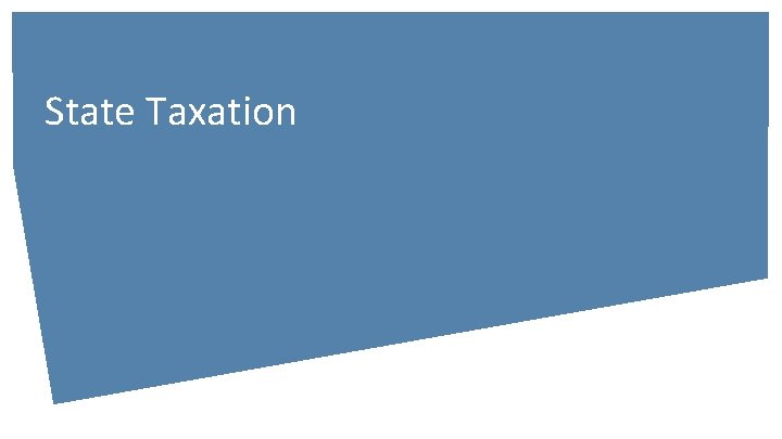 State Taxation 