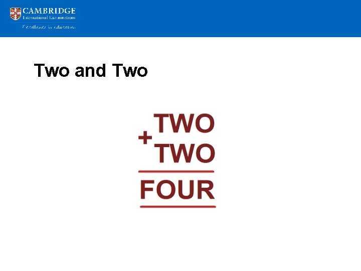 Two and Two 