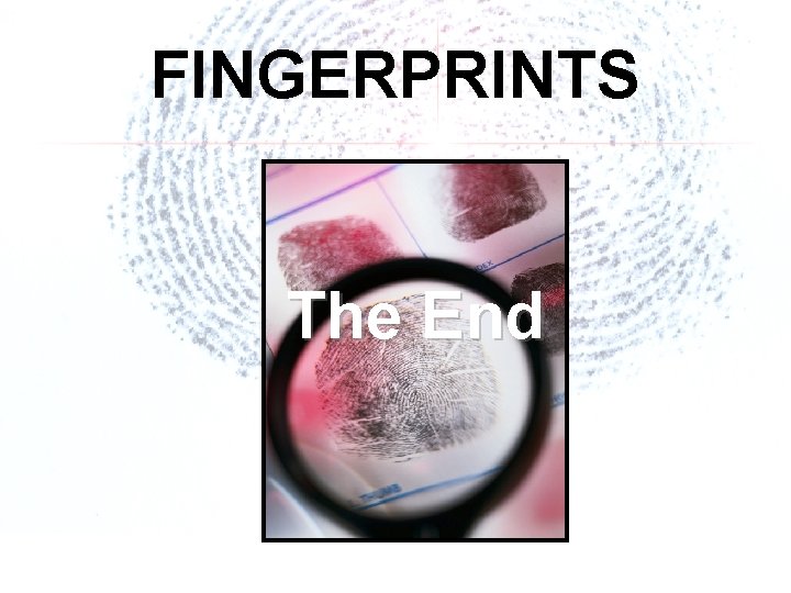 FINGERPRINTS The End 