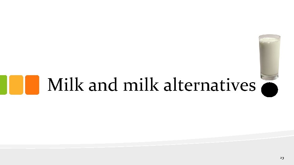 Milk and milk alternatives 23 