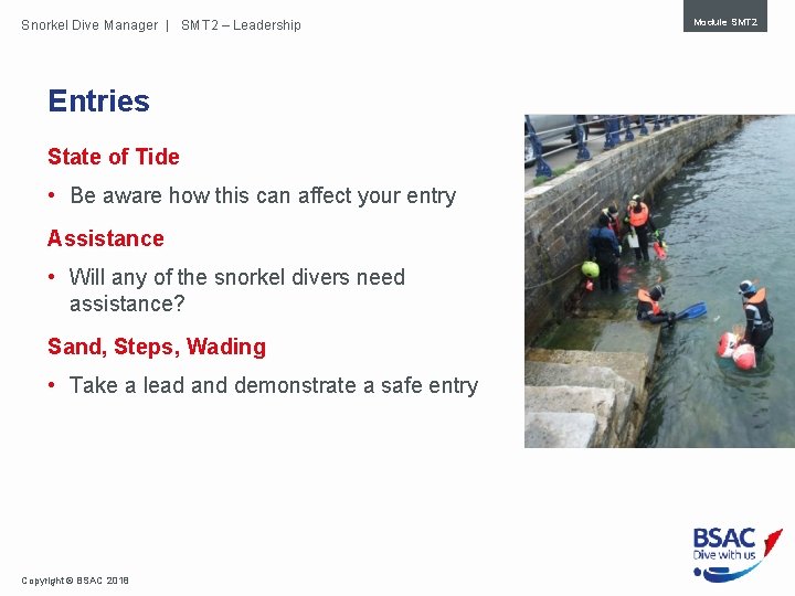 Snorkel Dive Manager | SMT 2 – Leadership Entries State of Tide • Be