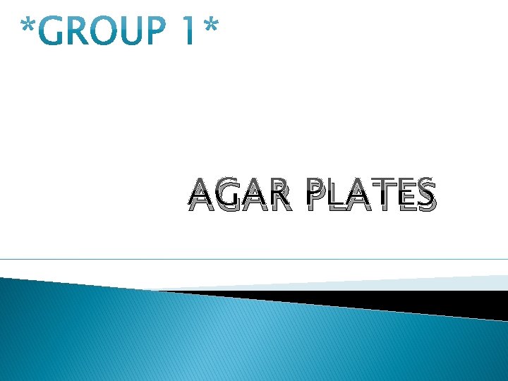 AGAR PLATES 