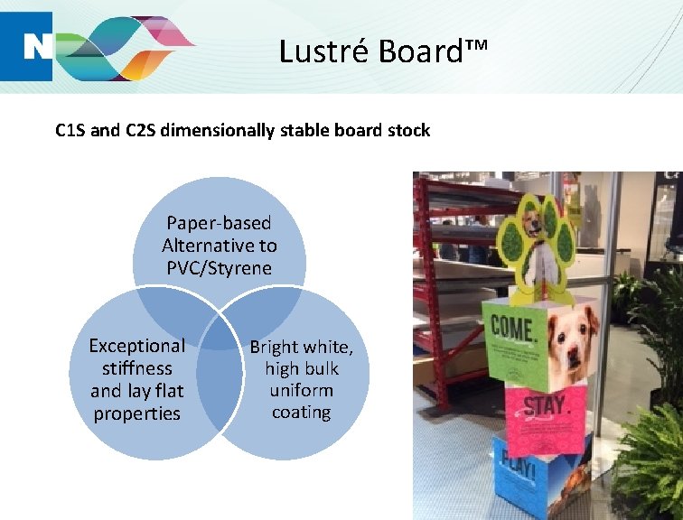 Lustré Board™ C 1 S and C 2 S dimensionally stable board stock Paper-based