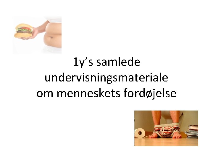 1 y’s samlede undervisningsmateriale om menneskets fordøjelse 1 y’s samlede undervisningsmateriale om menneskets fordøjelse