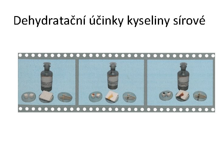 Dehydratační účinky kyseliny sírové 