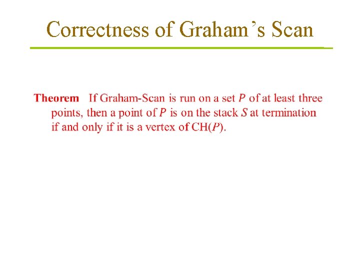 Correctness of Graham’s Scan 