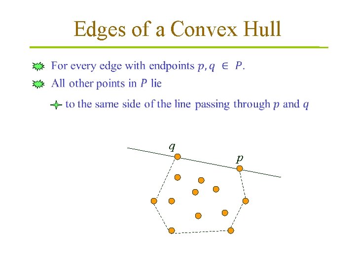 Edges of a Convex Hull q p 