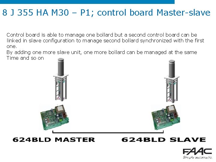 8 J 355 HA M 30 – P 1; control board Master-slave Control board