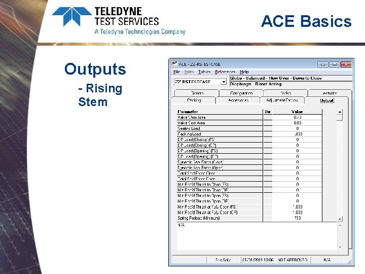 ACE Basics Outputs - Rising Stem 