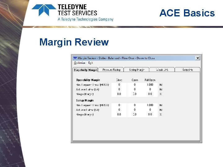 ACE Basics Margin Review 