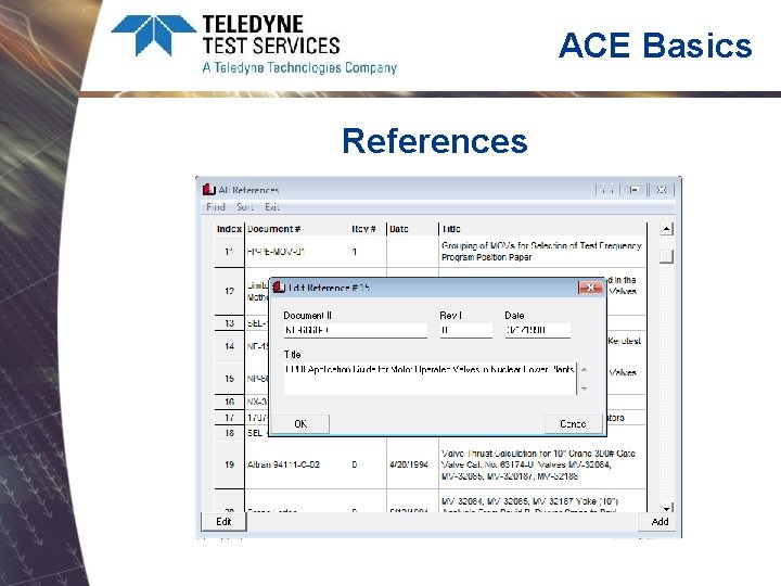 ACE Basics References 