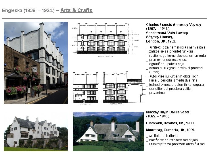 Engleska (1836. – 1924. ) – Arts & Crafts ________________________________________ Charles Francis Annesley Voysey