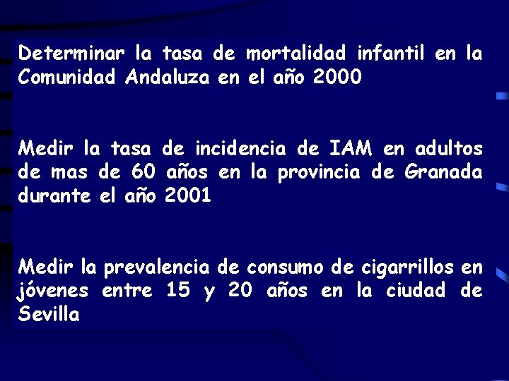 Determinar la tasa de mortalidad infantil en la Comunidad Andaluza en el año 2000