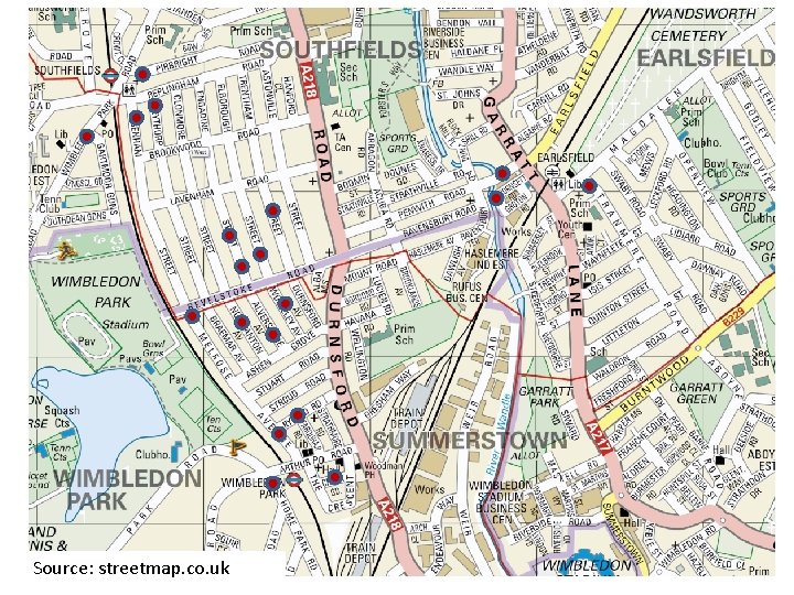 Crime mapping Source: streetmap. co. uk 