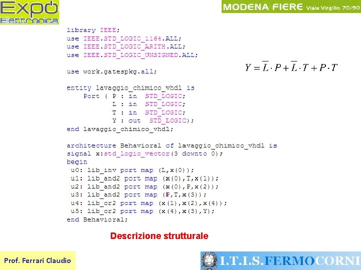 Descrizione strutturale Prof. Ferrari Claudio 