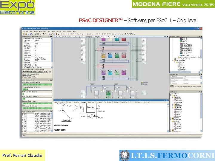 PSo. C DESIGNER™ – Software per PSo. C 1 – Chip level Prof. Ferrari